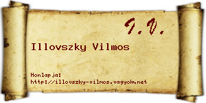 Illovszky Vilmos névjegykártya