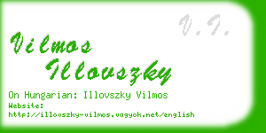 vilmos illovszky business card